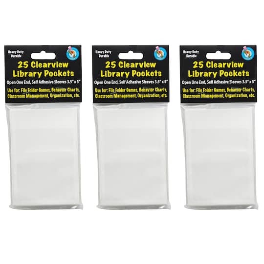 library card sleeves 25 Library Card Pockets with Self Adhesive Backs, Peel and Stick Pockets, Pocket Letters
